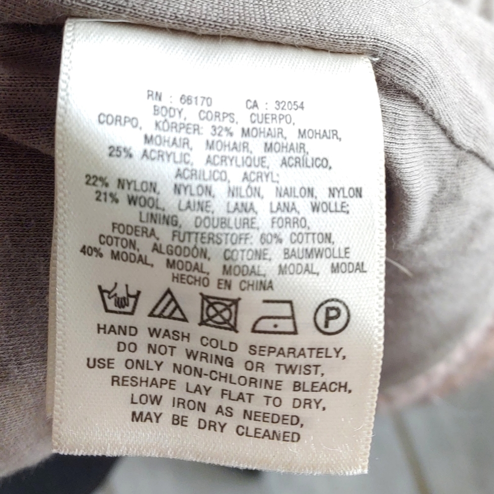 Anthropologie Moth Womens M Soft Woodland Plaid Mohair Wrap Cardigan Coat - Picture 7 of 9